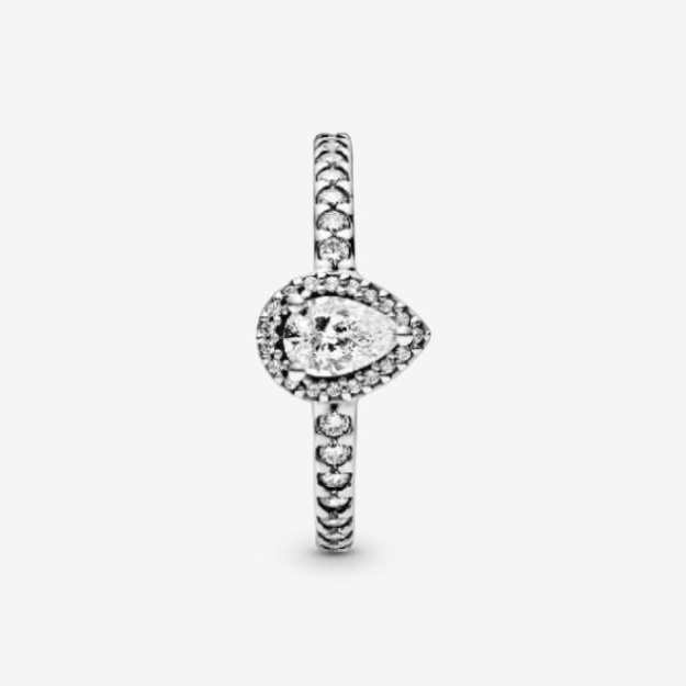 Classic Teardrop Pandora Halo Ring