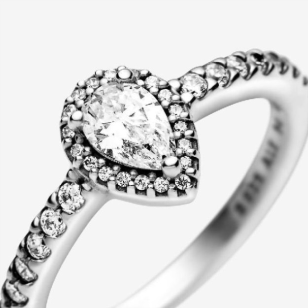 Classic Teardrop Pandora Halo Ring