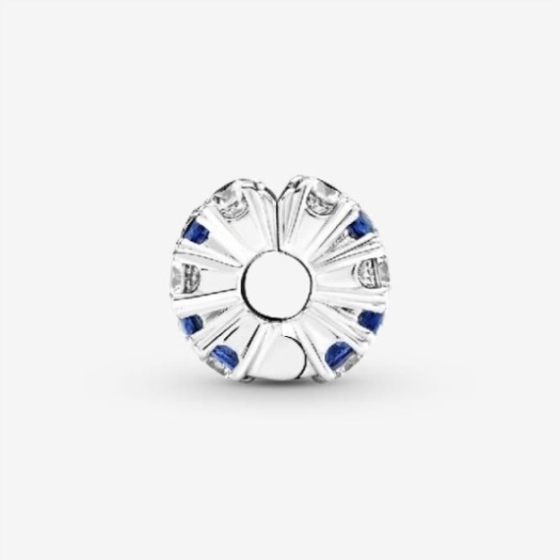 Clear  Blue Sparkling Clp Charms Pandora