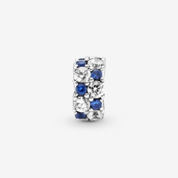 Clear  Blue Sparkling Clp Charms Pandora