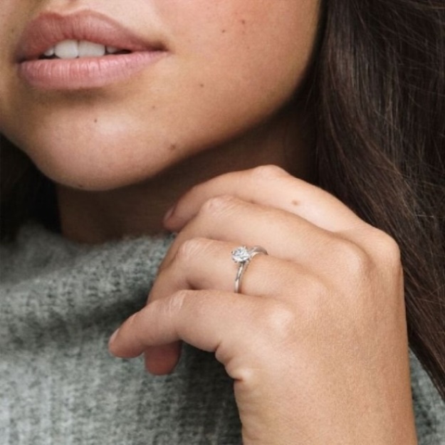 Clear Heart Solitaire Pandora Brand Ring