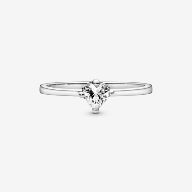 Clear Heart Solitaire Ring Pandora