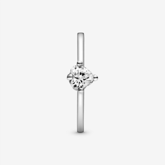 Clear Heart Solitaire Ring Pandora