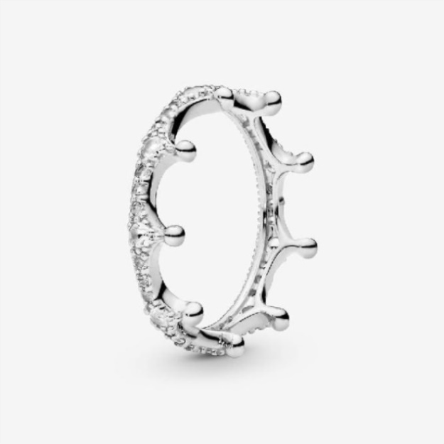 Clear Pandora Sparkling Crown Ring