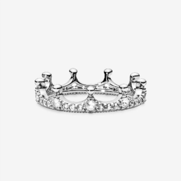 Clear Pandora Sparkling Crown Ring