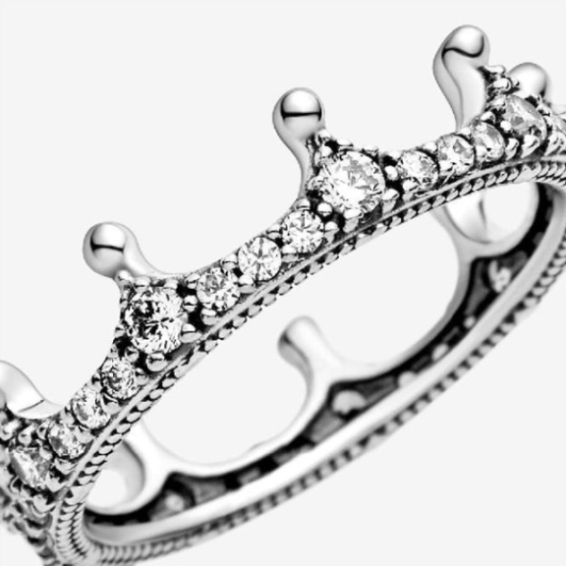 Clear Pandora Sparkling Crown Ring