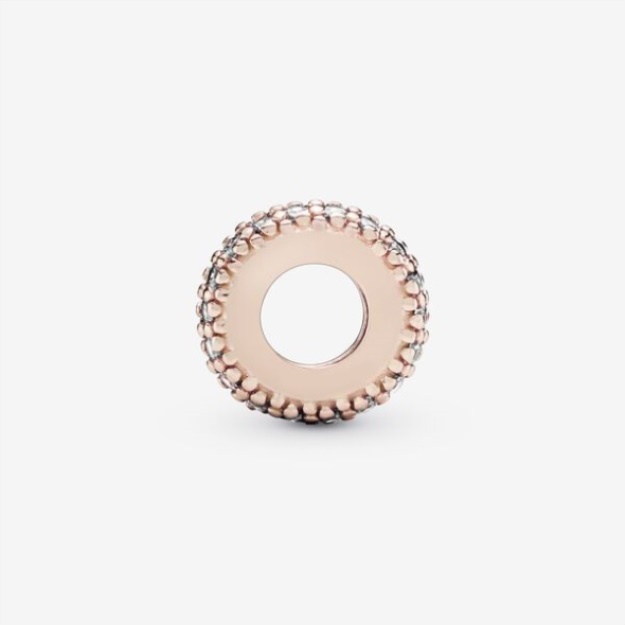 Clear Sparkle Spacer Charm Pandora Rose Gold Plated