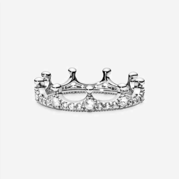 Clear Sparkling Crown Ring Pandora Sterling Silver