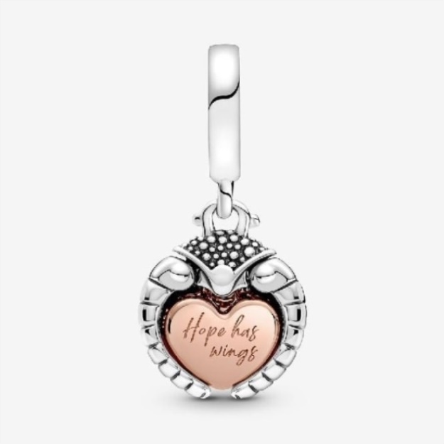 Club 2022 Ladybird  Heart Dangle Charms Pandora