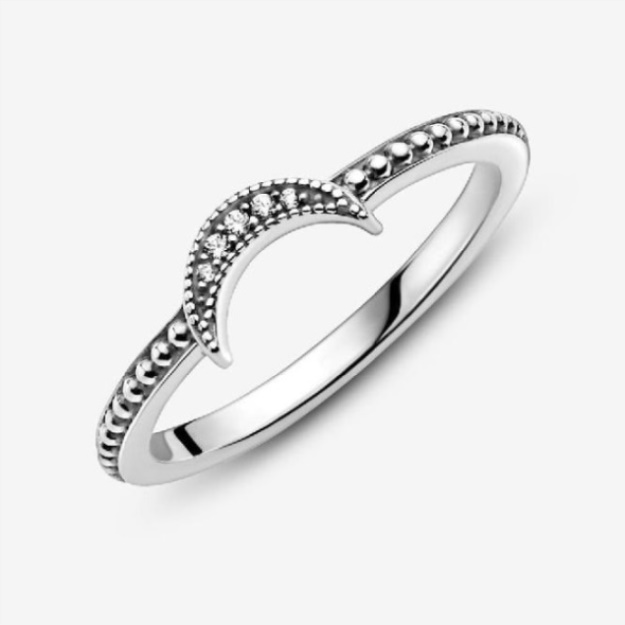 Crescent Moon Beaded Ring Pandora CA
