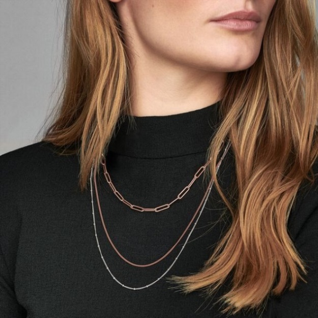 Curb Chain Necklace Pandora Rose Gold Plated