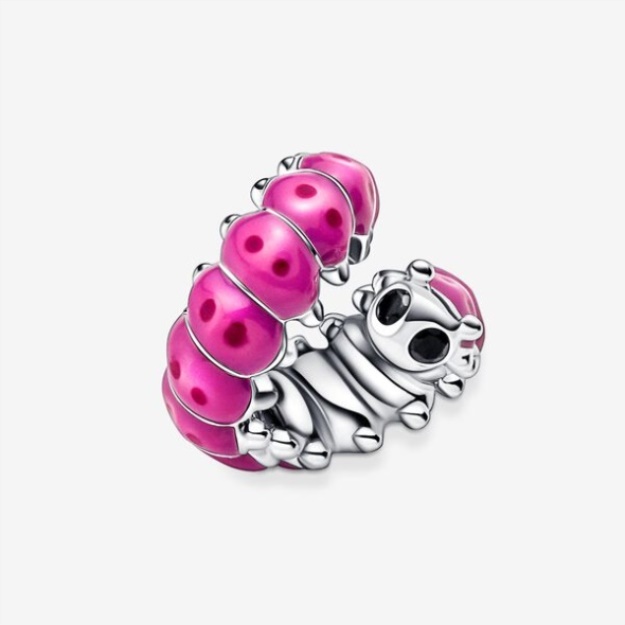Cute Curled Caterpillar Charm Pandora