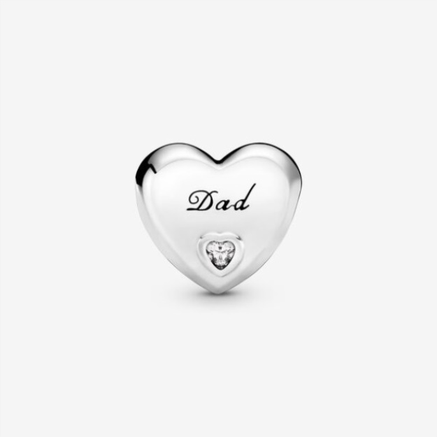 Dad Heart Charm Pandora