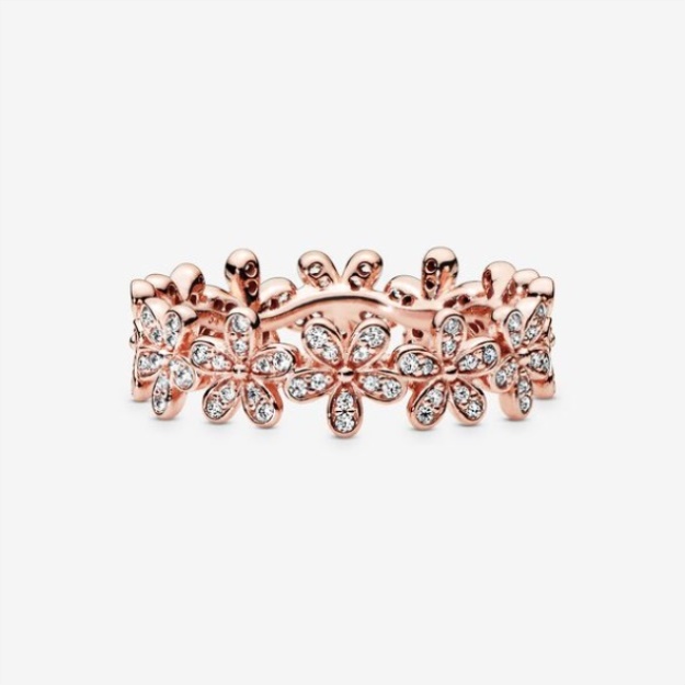 Daisy Flower Ring Pandora Rose Gold Plated
