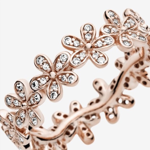 Daisy Flower Ring Pandora Rose Gold Plated