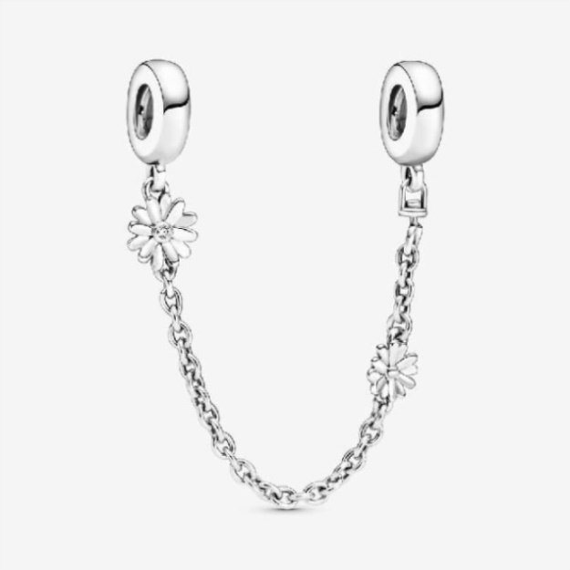 Daisy Flower Safety Chain Charms Pandora