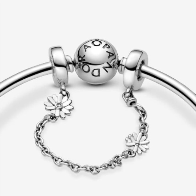 Daisy Flower Safety Chain Charms Pandora