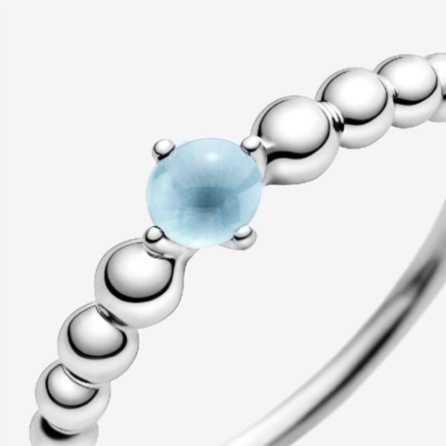 December Birthstone Beaded Ring Pandora