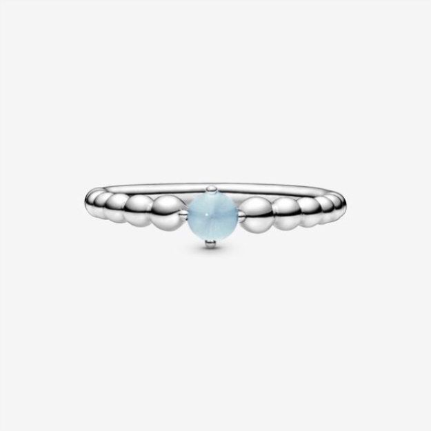 December Sky Blue Beaded Ring Pandora