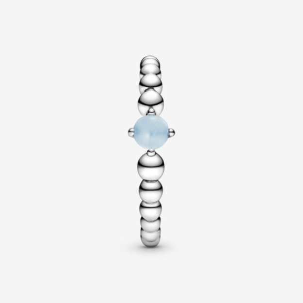 December Sky Blue Beaded Ring Pandora
