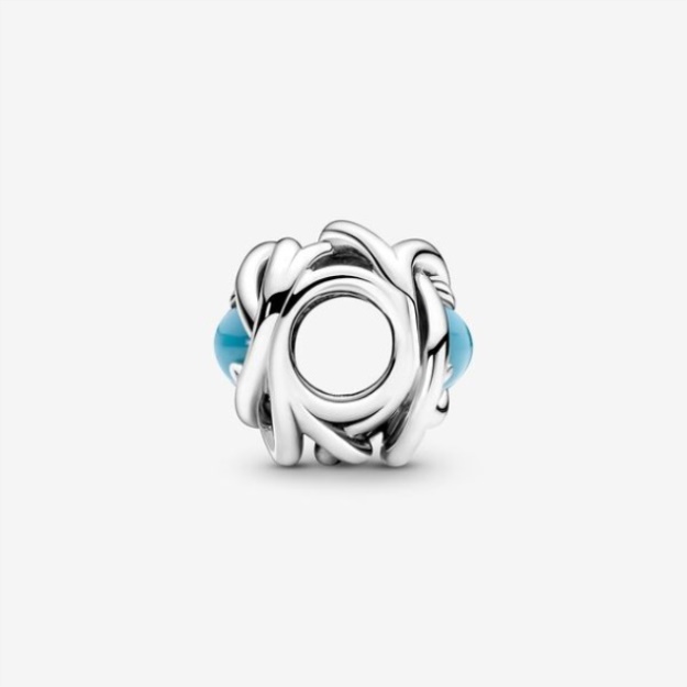 December Turquoise Blue Eternity Circle Charm Pandora