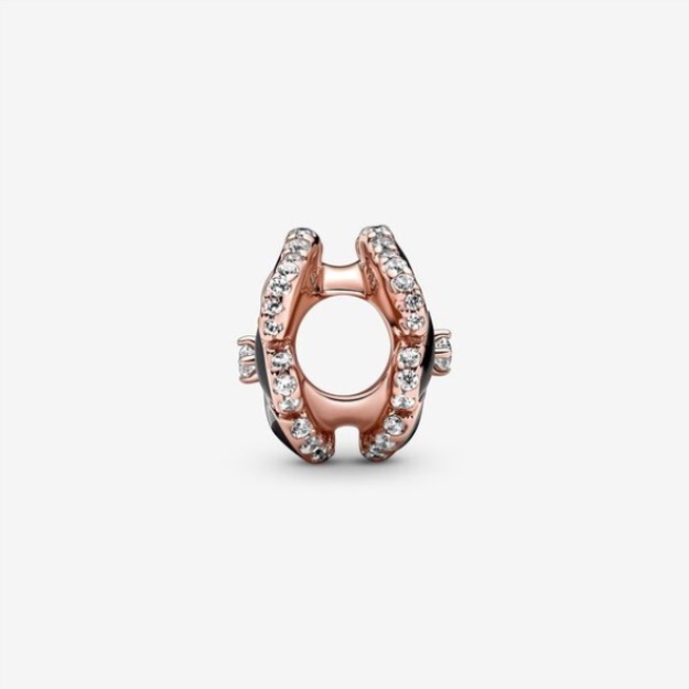 Deep Purple Pansy Flower Charm Pandora