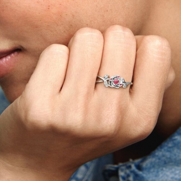 Disney Beauty And The Beast Rose Ring Pandora