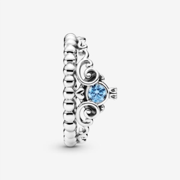 Disney Cinderella Blue Tiara Ring Pandora