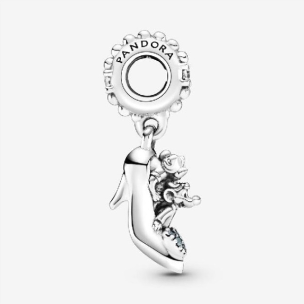 Disney Cinderella Glass Slipper  Mice Dangle Charms Pandora