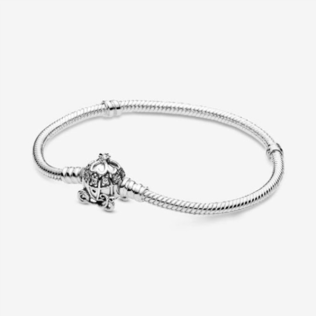 Disney Cinderella Pandora Pumpkin Coach Clasp Bracelet