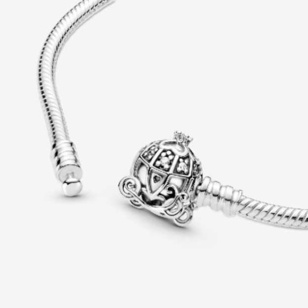 Disney Cinderella Pandora Pumpkin Coach Clasp Bracelet