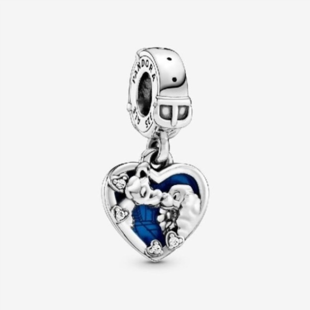 Disney Lady  the Tramp Heart Dangle Charms Pandora
