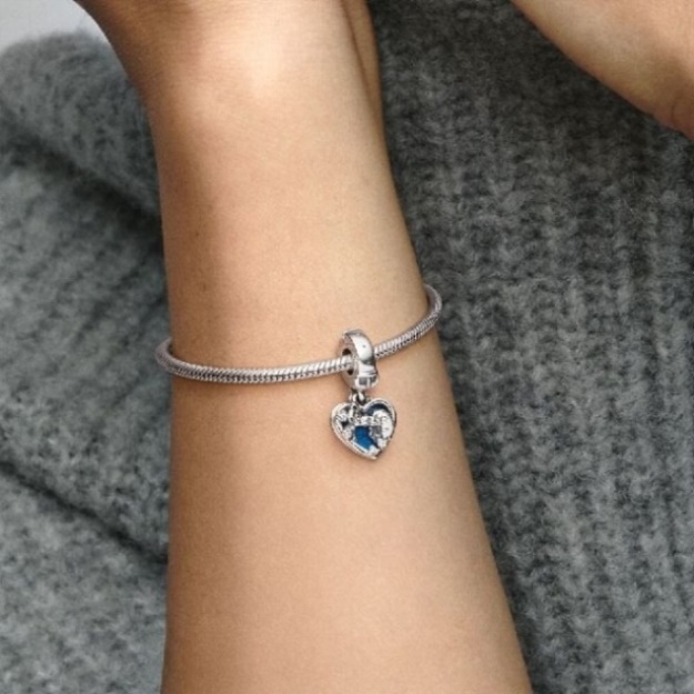 Disney Lady  the Tramp Heart Dangle Charms Pandora