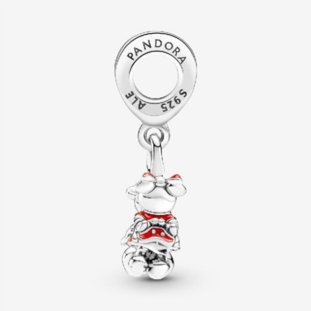 Disney Mickey Mouse  Minnie Mouse Kissing Dangle Charm Pandora