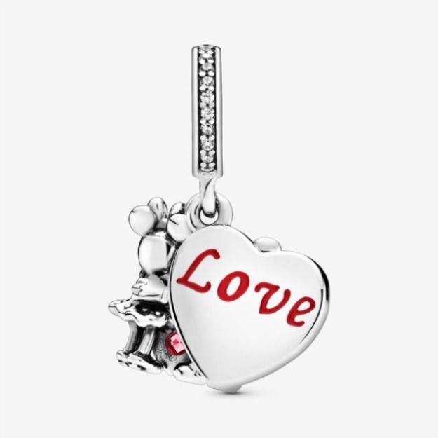 Disney Mickey Mouse Minnie Mouse Love Dangle Charm Pandora