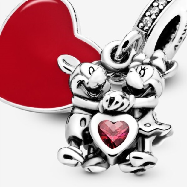 Disney Mickey Mouse Minnie Mouse Love Dangle Charm Pandora