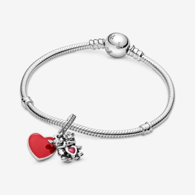 Disney Mickey Mouse Minnie Mouse Love Dangle Charm Pandora