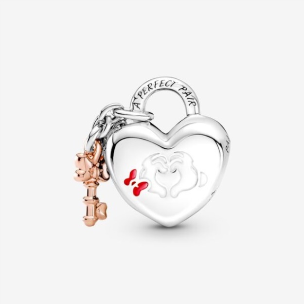 Disney Mickey Mouse Minnie Mouse Padlock Charm Pandora