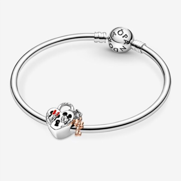 Disney Mickey Mouse Minnie Mouse Padlock Charm Pandora