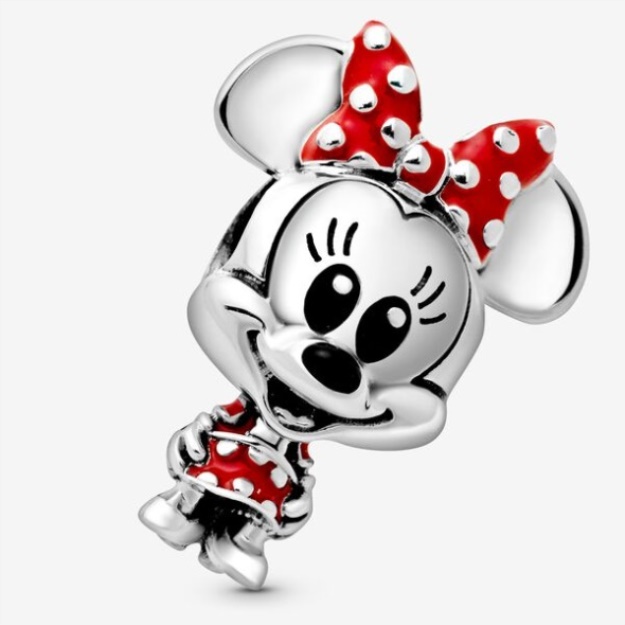Disney Minnie Mouse Dotted Dress Bow Charm Pandora