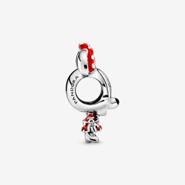Disney Minnie Mouse Dotted Dress Bow Charm Pandora