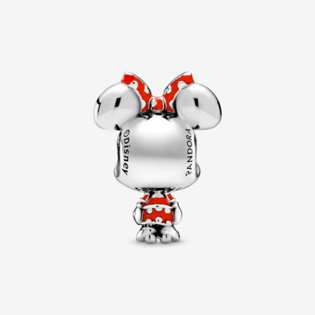 Disney Minnie Mouse Dotted Dress Bow Charm Pandora