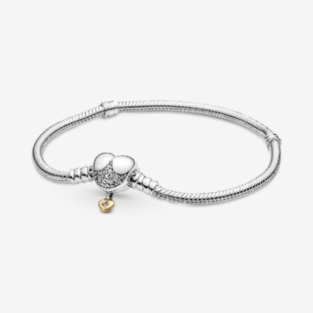 Disney Princess Heart Snake Chain Bracelet Pandora