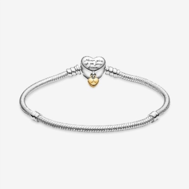 Disney Princess Heart Snake Chain Bracelet Pandora