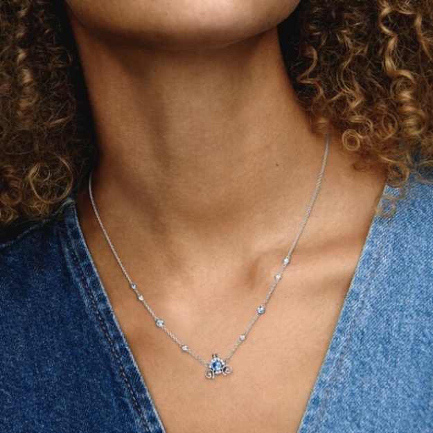 Disney Pumpkin Coach Collier Necklace Pandora