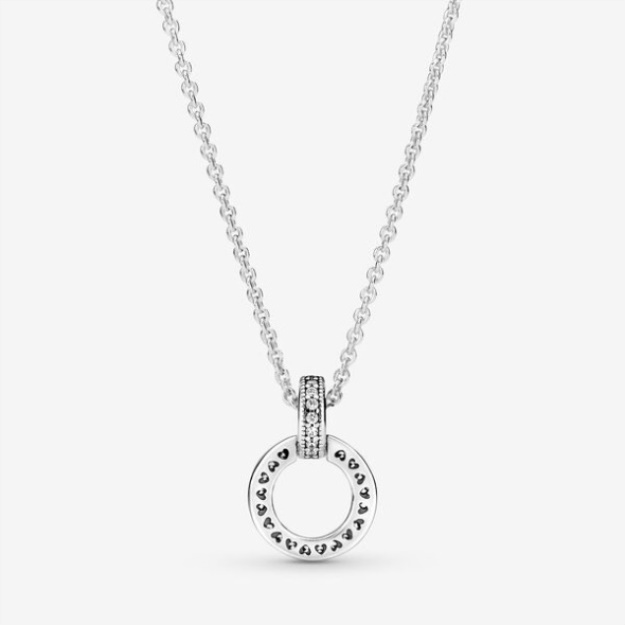 Double Circle Pendant Necklace Pandora