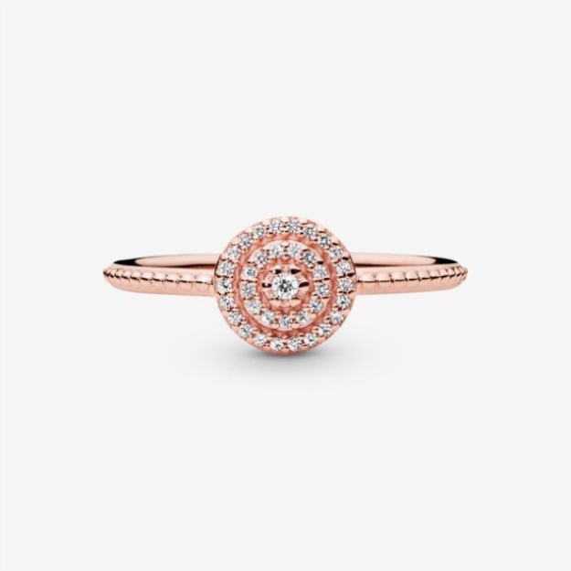 Elegant Sparkle Ring Pandora Rose Gold Plated