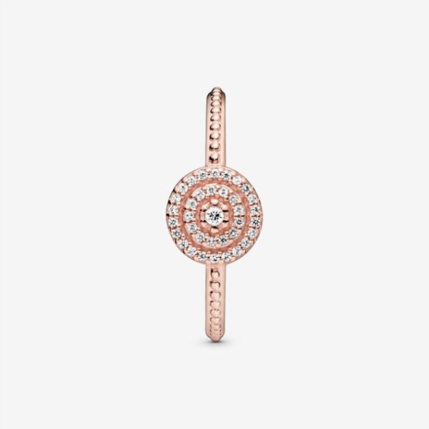Elegant Sparkle Ring Pandora Rose Gold Plated