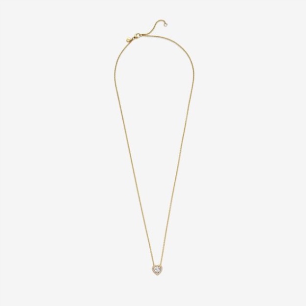 Elevated Hearts Of Gold Necklace And Earring Set Pandora