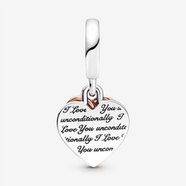 Entwined Hearts Double Dangle Charm Pandora